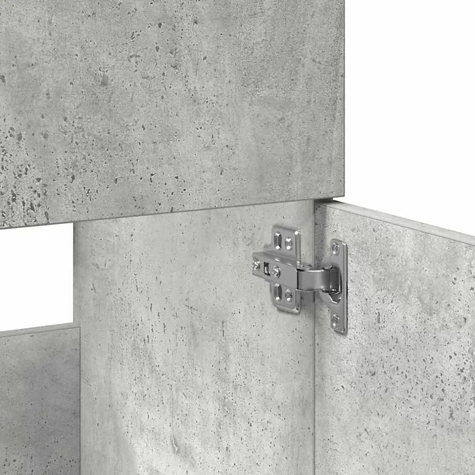 Vidaxl Armoire de bain avec miroir gris béton bois d'ingénierie* Meuble Wc