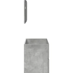 Vidaxl Armoire de bain avec miroir gris béton bois d'ingénierie