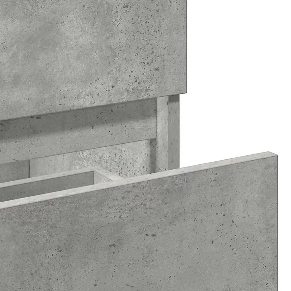 Vidaxl Armoire de bain avec miroir gris béton bois d'ingénierie