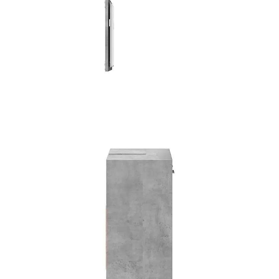 Vidaxl Armoire de bain avec miroir gris béton bois d'ingénierie* Meuble Wc