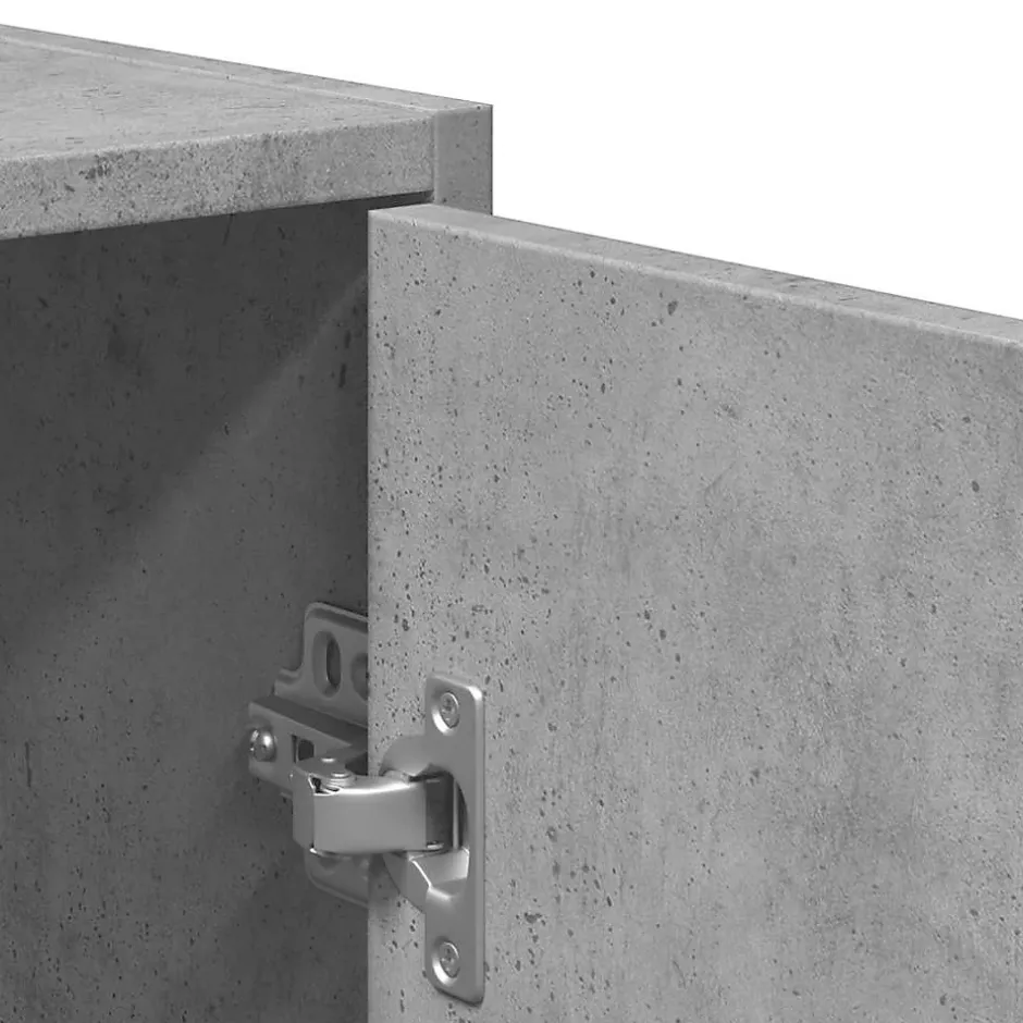 Vidaxl Armoire de bain avec miroir gris béton bois d'ingénierie* Meuble Wc