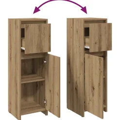 Vidaxl Armoire de bain chêne artisanal 30x30x95 cm bois d'ingénierie* Meuble Wc