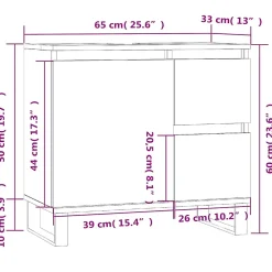 Vidaxl Armoire de bain chêne fumé 65x33x60 cm bois d'ingénierie* Meuble Wc