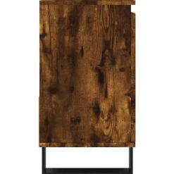 Vidaxl Armoire de bain chêne fumé 65x33x60 cm bois d'ingénierie* Meuble Wc