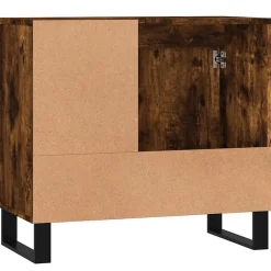 Vidaxl Armoire de bain chêne fumé 65x33x60 cm bois d'ingénierie* Meuble Wc