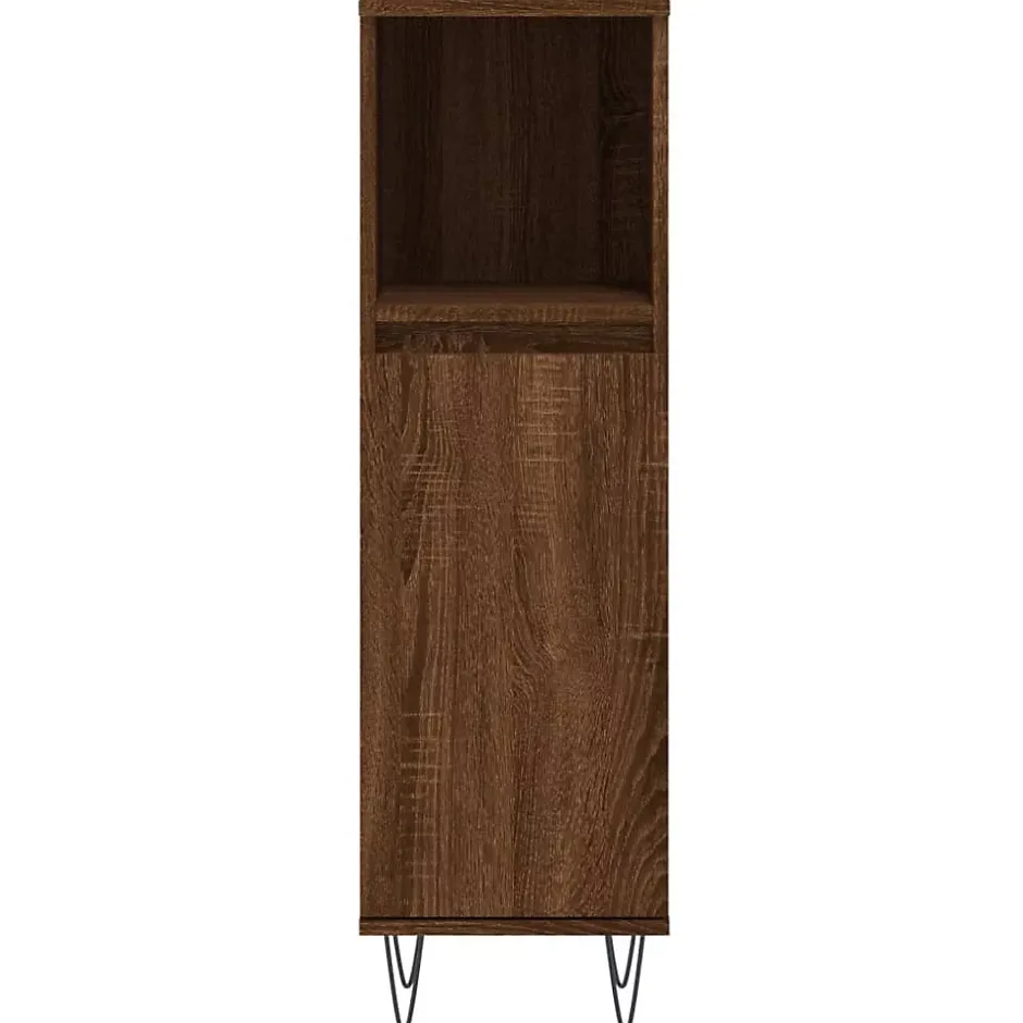 Vidaxl Armoire de bain chêne marron 30x30x100 cm bois d'ingénierie* Meuble Wc