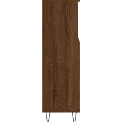 Vidaxl Armoire de bain chêne marron 30x30x100 cm bois d'ingénierie* Meuble Wc