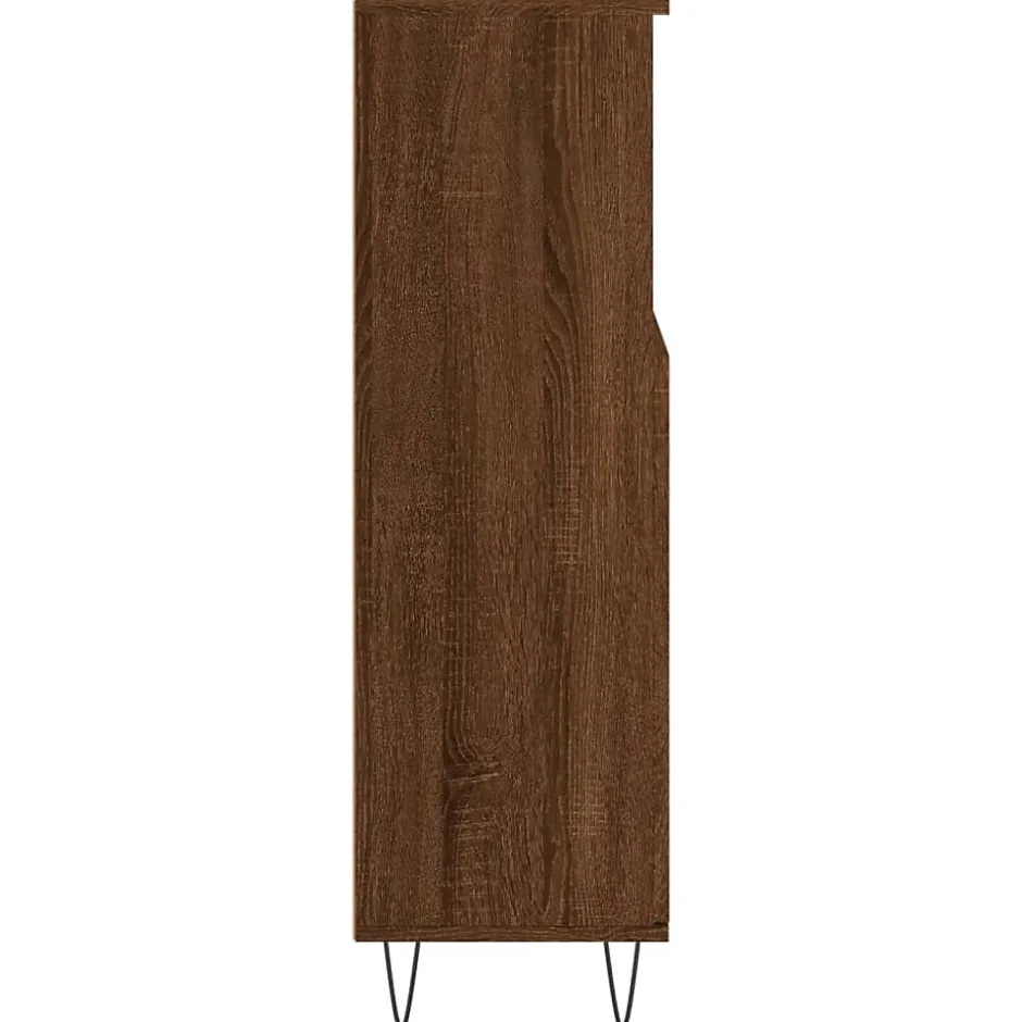 Vidaxl Armoire de bain chêne marron 30x30x100 cm bois d'ingénierie* Meuble Wc