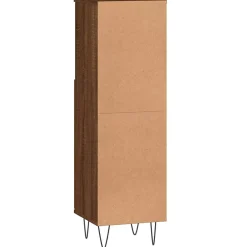 Vidaxl Armoire de bain chêne marron 30x30x100 cm bois d'ingénierie* Meuble Wc