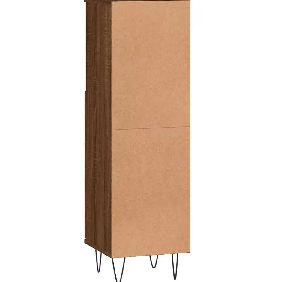 Vidaxl Armoire de bain chêne marron 30x30x100 cm bois d'ingénierie* Meuble Wc