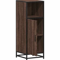 Vidaxl Armoire de bain chêne marron 35x37,5x100 cm bois d'ingénierie* Meuble Wc