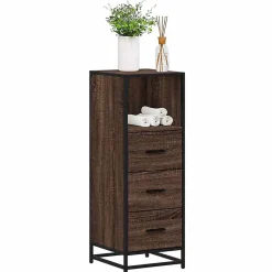 Vidaxl Armoire de bain chêne marron 35x37,5x100 cm bois d'ingénierie* Meuble Wc