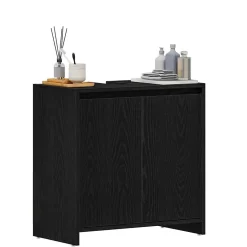Vidaxl Armoire de bain chêne noir 60x33x60 cm bois d'ingénierie