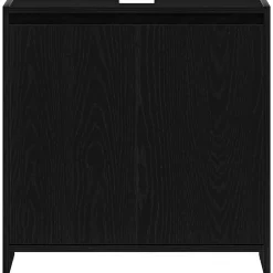 Vidaxl Armoire de bain chêne noir 60x33x60 cm bois d'ingénierie