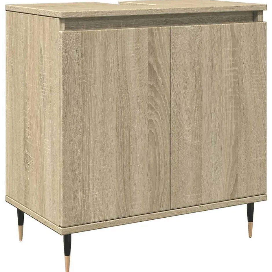 Vidaxl Armoire de bain chêne sonoma 58x33x60 cm bois d'ingénierie* Meuble Wc