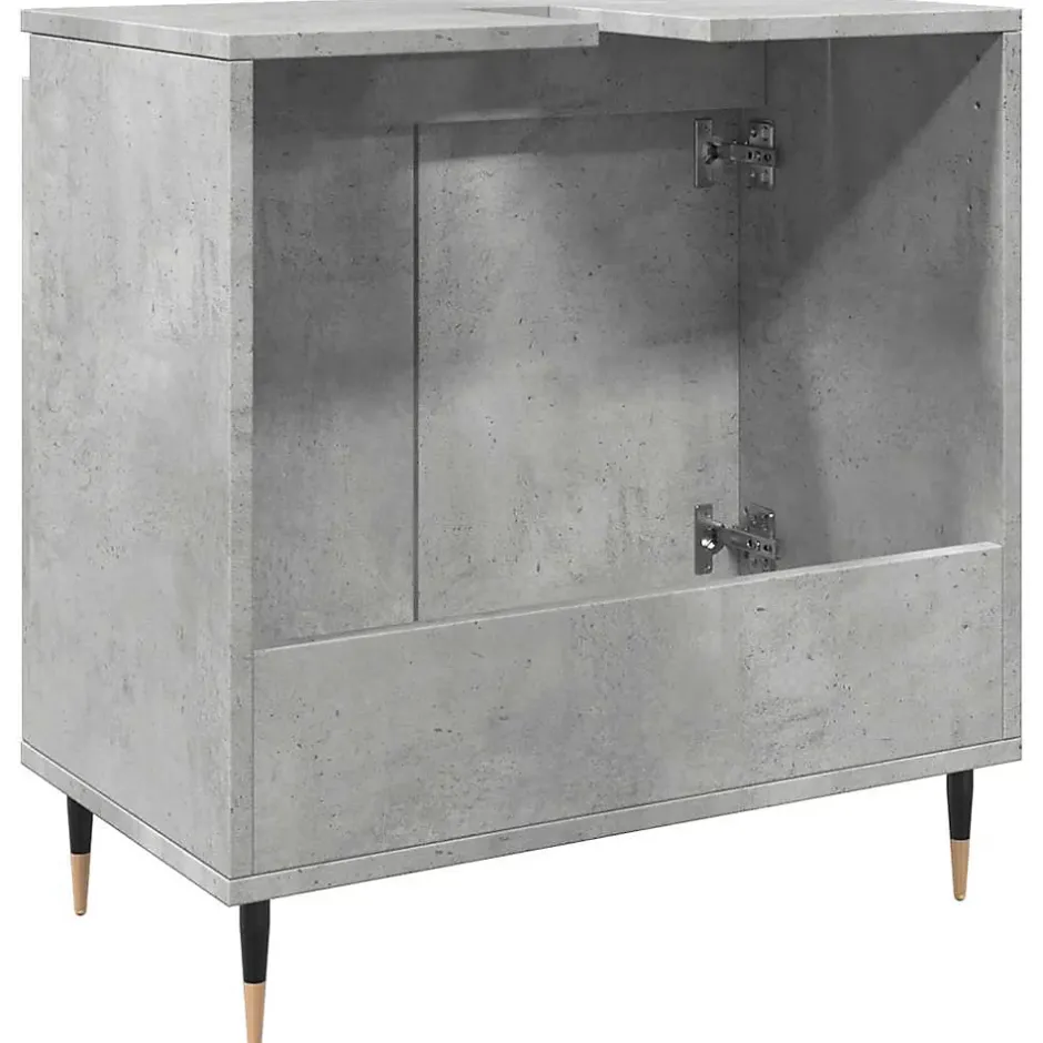 Vidaxl Armoire de bain gris béton 58x33x60 cm bois d'ingénierie