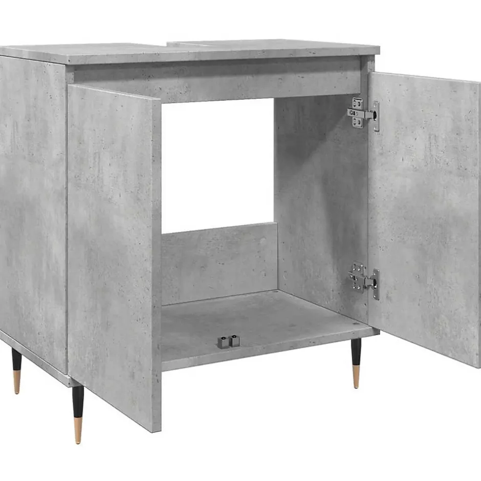 Vidaxl Armoire de bain gris béton 58x33x60 cm bois d'ingénierie