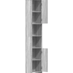 Vidaxl Armoire de bain Sonoma gris 30x30x183,5 cm Bois d'ingénierie* Meuble Wc