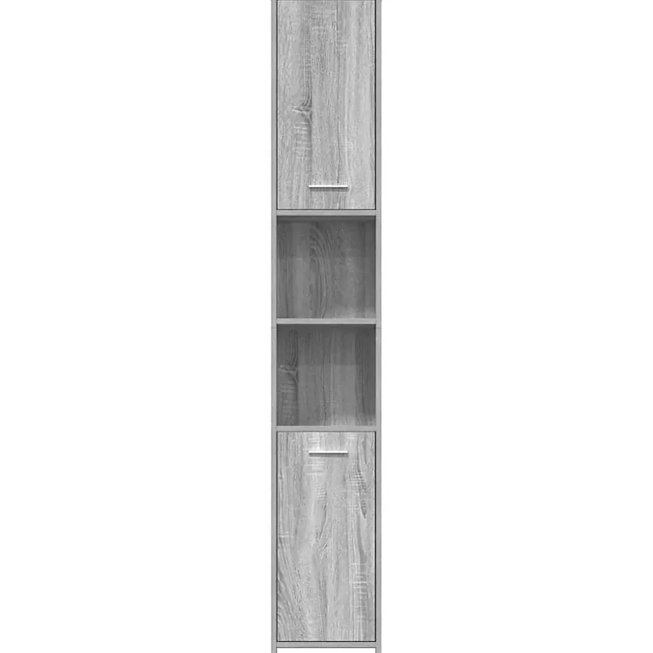 Vidaxl Armoire de bain Sonoma gris 30x30x183,5 cm Bois d'ingénierie* Meuble Wc