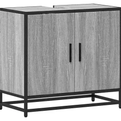 Vidaxl Armoire de lavabo de salle de bain sonoma gris 65x33x60 cm* Meuble Wc