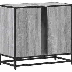 Vidaxl Armoire de lavabo de salle de bain sonoma gris 65x33x60 cm* Meuble Wc