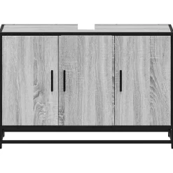 Vidaxl Armoire de lavabo de salle de bain sonoma gris 90x33x60 cm