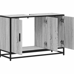 Vidaxl Armoire de lavabo de salle de bain sonoma gris 90x33x60 cm