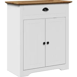 Vidaxl Armoire de lavabo de salle de bain BODO blanc marron 70x35x80cm