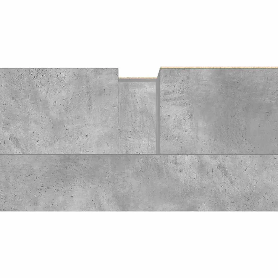 Vidaxl Armoire de lavabo de salle de bain gris béton 65x33x60 cm