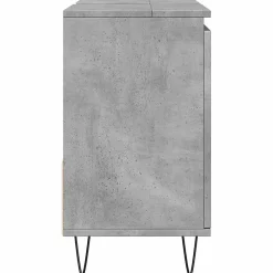 Vidaxl Armoire de lavabo de salle de bain gris béton 65x33x60 cm