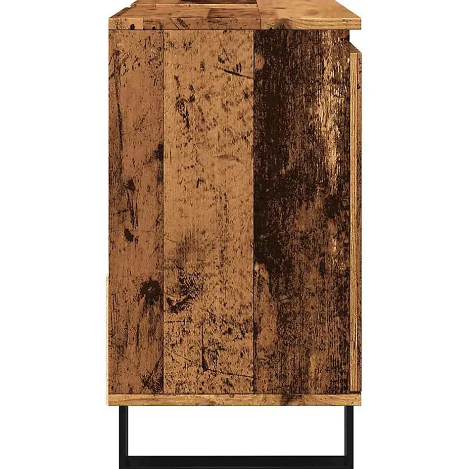 Vidaxl Armoire de lavabo de salle de bain vieux bois 65x33x60 cm