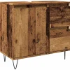 Vidaxl Armoire de lavabo de salle de bain vieux bois 65x33x60 cm* Meuble Wc