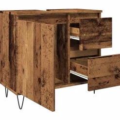 Vidaxl Armoire de lavabo de salle de bain vieux bois 65x33x60 cm* Meuble Wc