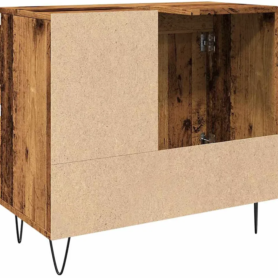 Vidaxl Armoire de lavabo de salle de bain vieux bois 65x33x60 cm* Meuble Wc