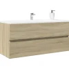 Vidaxl Armoire de lavabo de salle de bain chêne sonoma 100x38,5x45 cm* Meuble Wc