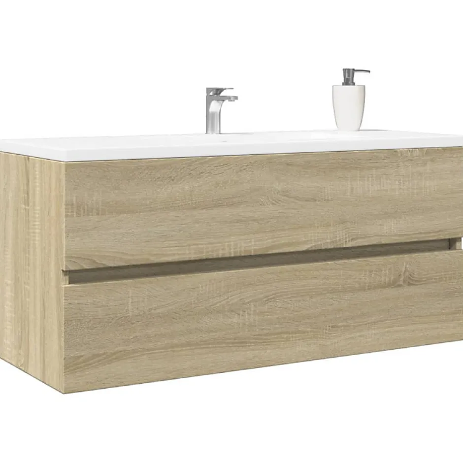 Vidaxl Armoire de lavabo de salle de bain chêne sonoma 100x38,5x45 cm* Meuble Wc