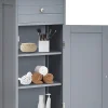Giantex Armoire de Rangement pour Salle de Bain Meuble de Toilette sur Pied en MDF avec Tiroir et 2 Etagere Reglable a Hauteurs* Armoire De Salle De Bains