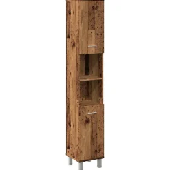 Vidaxl Armoire de salle de bain vieux bois 30x30x179cm bois ingénierie