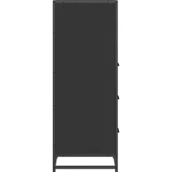 Vidaxl Armoire de salle de bain noir 35x37,5x100 cm bois d'ingénierie