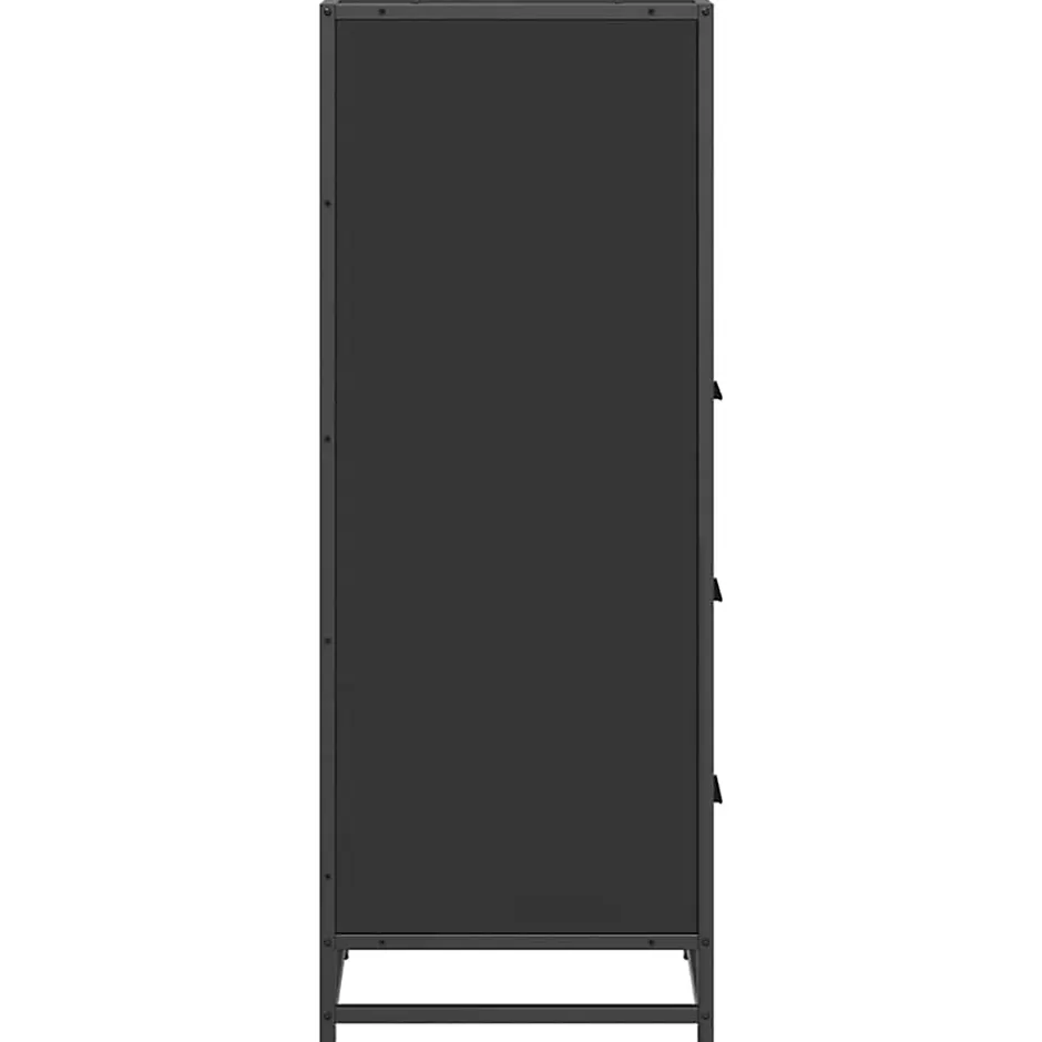 Vidaxl Armoire de salle de bain noir 35x37,5x100 cm bois d'ingénierie