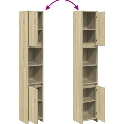 Vidaxl Armoire de salle de bain Chêne sonoma 30x30x183,5 cm Aggloméré