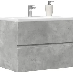 Vidaxl Armoire de salle de bain gris béton bois d'ingénierie