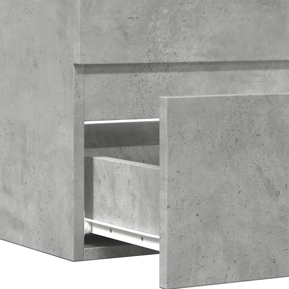 Vidaxl Armoire de salle de bain gris béton bois d'ingénierie