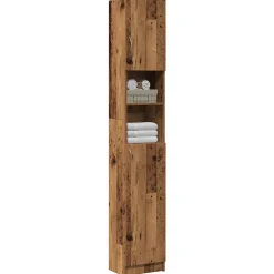 Vidaxl Armoire de salle de bain vieux bois bois d'ingénierie