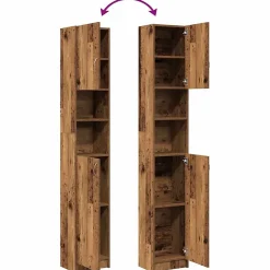 Vidaxl Armoire de salle de bain vieux bois bois d'ingénierie