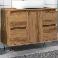 Vidaxl Armoire de salle de bain chêne artisanal bois d'ingénierie* Meuble Wc