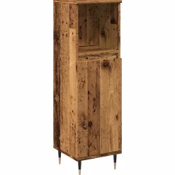 Vidaxl Armoire de salle de bain vieux bois 30x30x100cm bois ingénierie* Meuble Wc