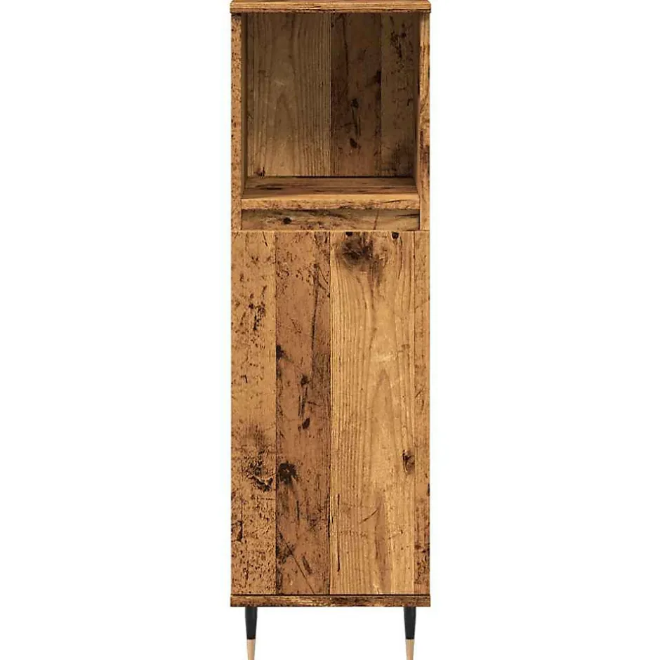 Vidaxl Armoire de salle de bain vieux bois 30x30x100cm bois ingénierie* Meuble Wc
