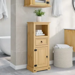 Vidaxl Armoire de salle de bain Corona 45x33x110 cm bois de pin massif