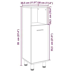 Vidaxl Armoire de salle de bain chêne sonoma 30,5x30x95 cm* Meuble Wc